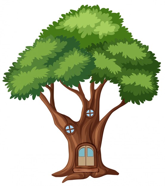 Una casa sull&#39;albero isolata
