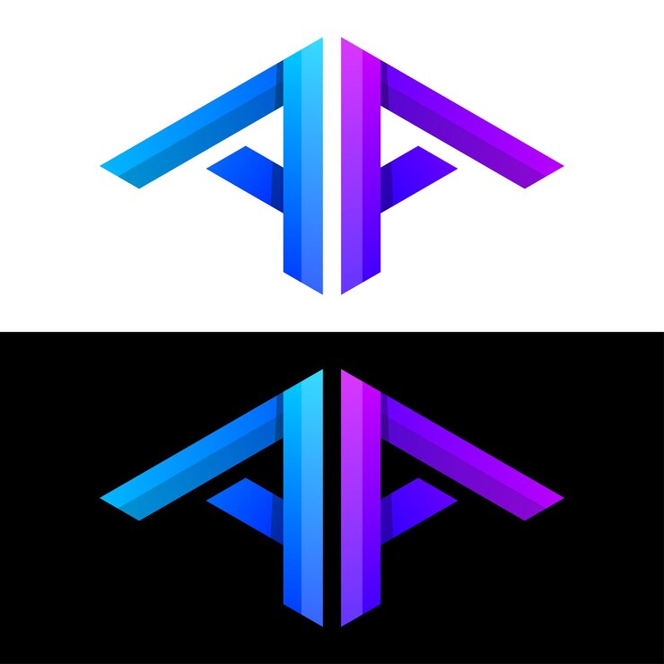 Vettore gratuito una lettera a logo colorato