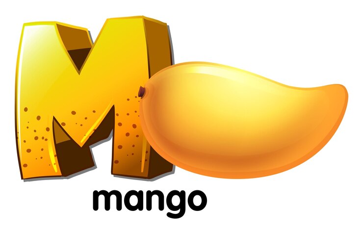 Vettore gratuito una lettera m per mango