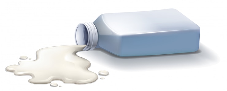 Vettore gratuito una medicina liquida versata