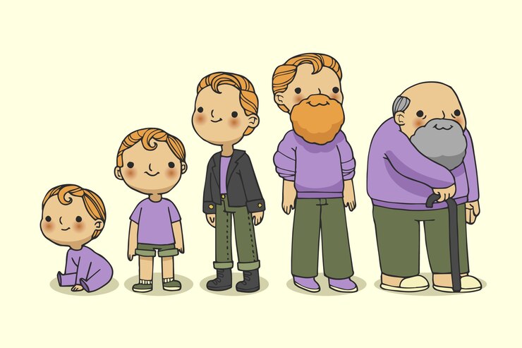 Vettore gratuito una persona di età diverse