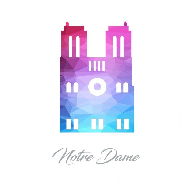 Vettore gratuito università di notre dame poligono logo