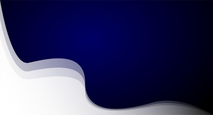 Vettore gratuito uno sfondo blu e bianco con un'onda bianca.