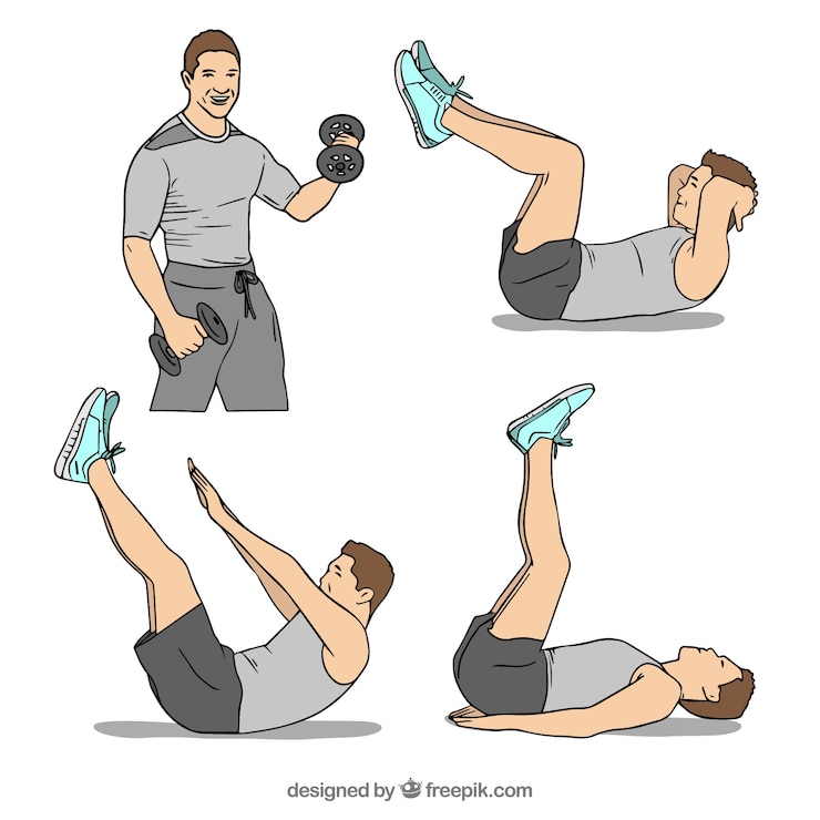 Vettore gratuito uomo di fitness