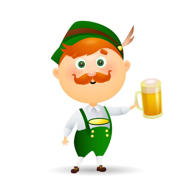 Uomo tedesco con la birra