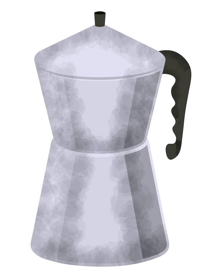 Vettore gratuito utensile da cucina bollitore per caffè