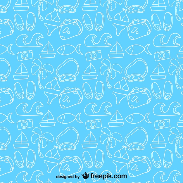 Vacanza lineart vector pattern