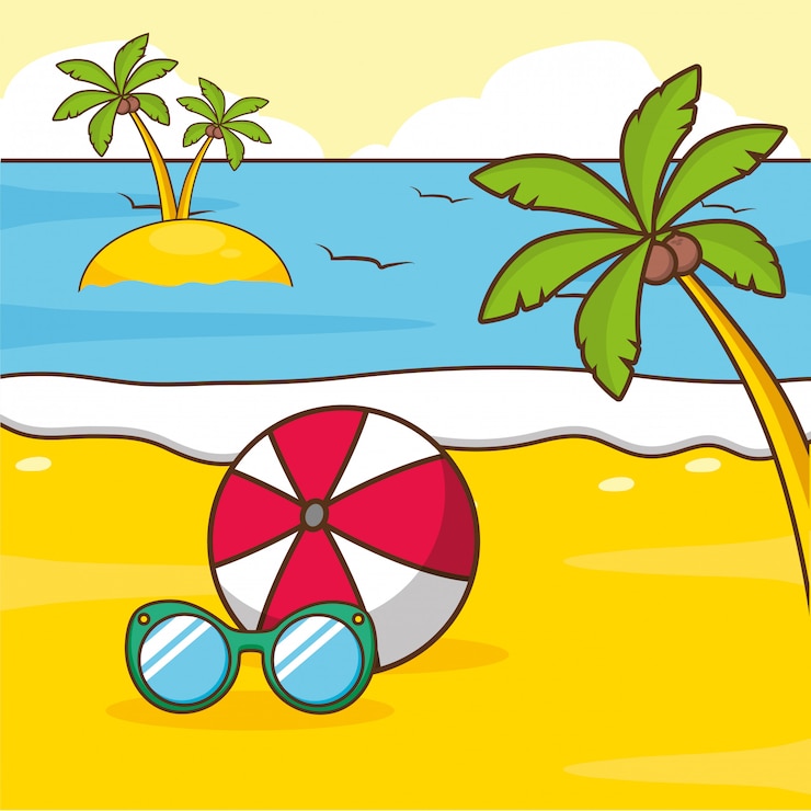 Vettore gratuito vacanze al mare