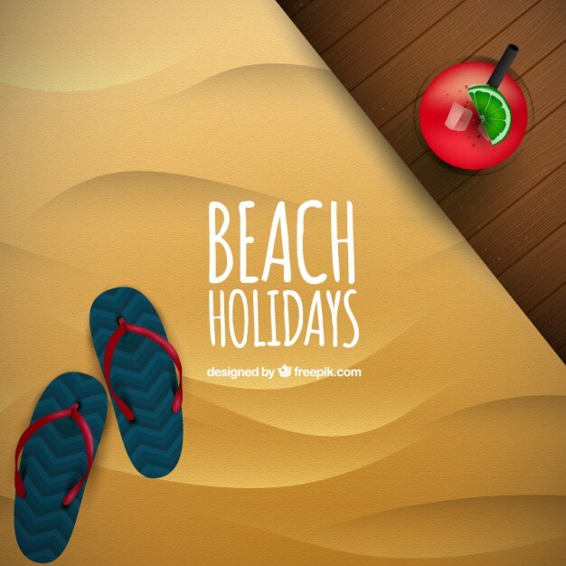 Vettore gratuito vacanze in spiaggia