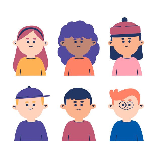Varietà di avatar di persone