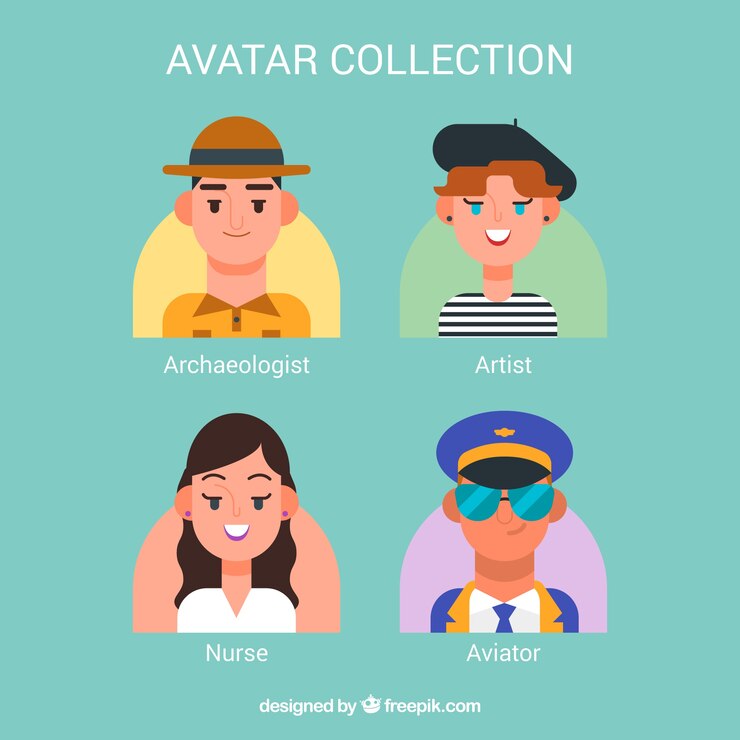 Vettore gratuito varietà di avatar di professionisti