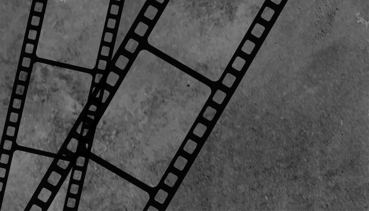 Vettore gratuito vecchio fondo d'annata della striscia di bobina di film