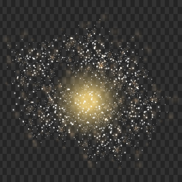 Vector luce traccia con star glitter bagliore effetto magico