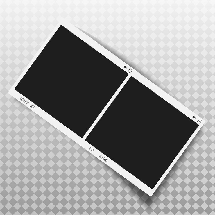 Vettore gratuito vector photo frame mockup design cornice per foto su nastro adesivo isolato su sfondo trasparente illustrazione vettoriale