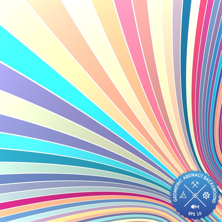 Vettore gratuito vector sfondo astratto con strisce arricciate. illusione di strisce 3d.