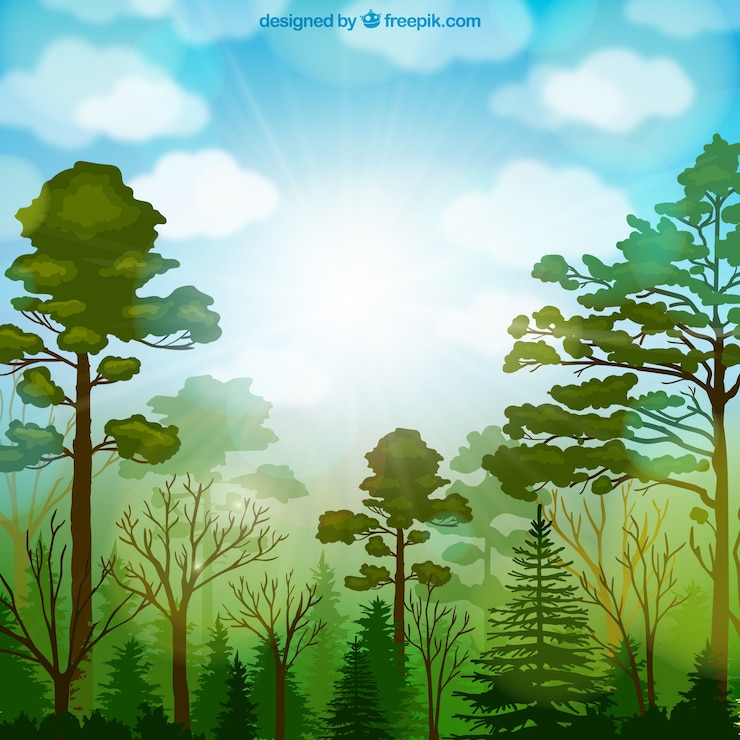 Vettore gratuito vegetazione forestale