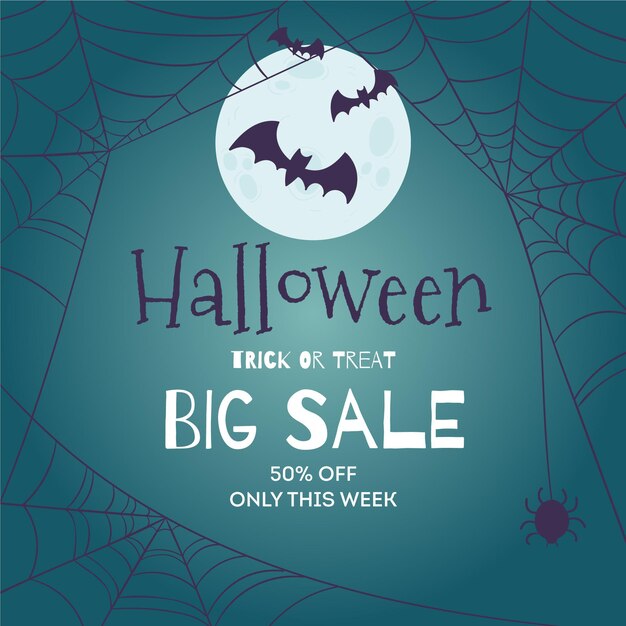 Vendita di halloween disegnata a mano