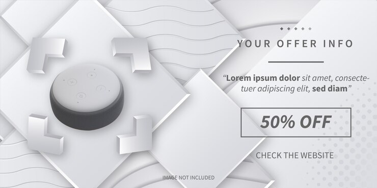 Vettore gratuito vendita di informazioni di offerta moderna con fondo astratto 3d