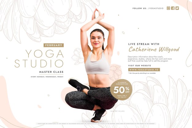 Vendita di lezioni di yoga con donna