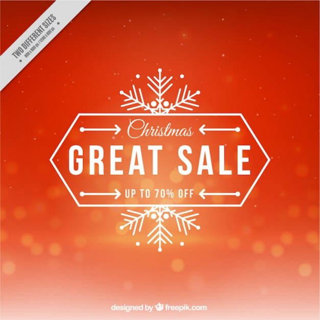 Vettore gratuito vendita di natale sfondo arancione