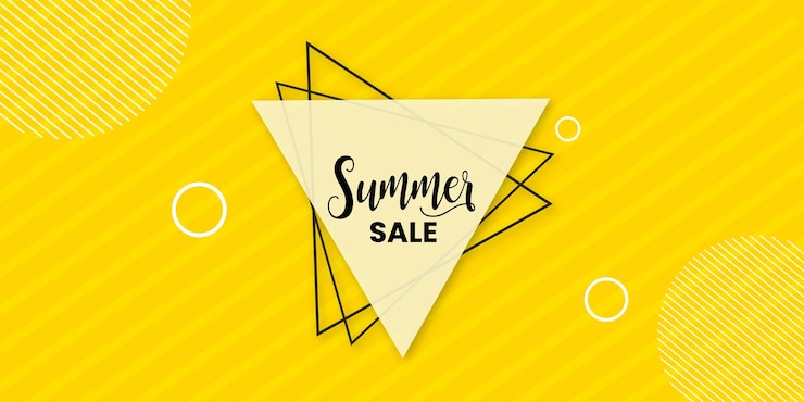 Vettore gratuito vendita estiva sfondo bianco giallo banner professionale design multiuso vettore gratuito