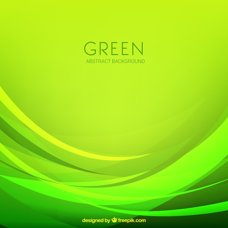 Vettore gratuito verde brillante forme astratte frattali