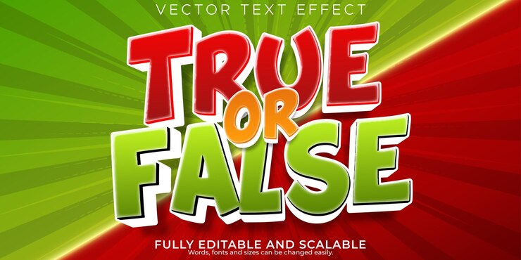 Vettore gratuito vero effetto testo falso modificabile in stile cartone animato e testo per bambini
