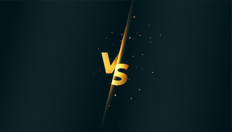 Vettore gratuito verus vs banner per confronto prodotti o battaglie sportive