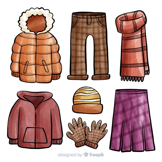 Vestiti invernali ed elementi essenziali
