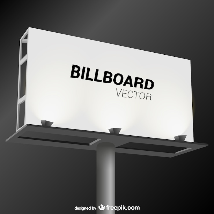Vettore gratuito vettore cartellone bianco