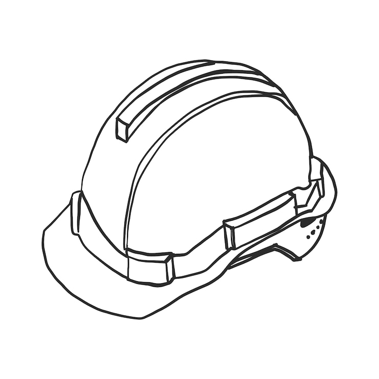 Vettore del casco del doodle