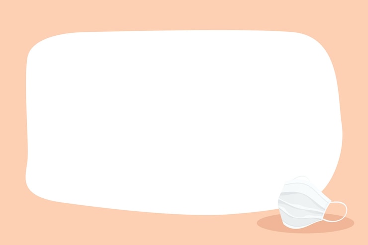 Vettore gratuito vettore del telaio della maschera facciale per prevenire il covid 19