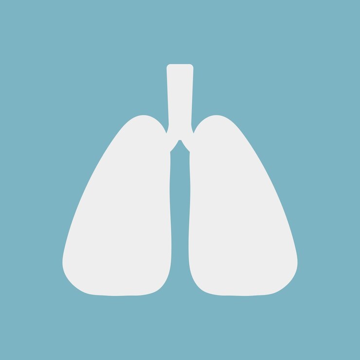 Vettore gratuito vettore dell'icona medica del polmone dell'organo umano