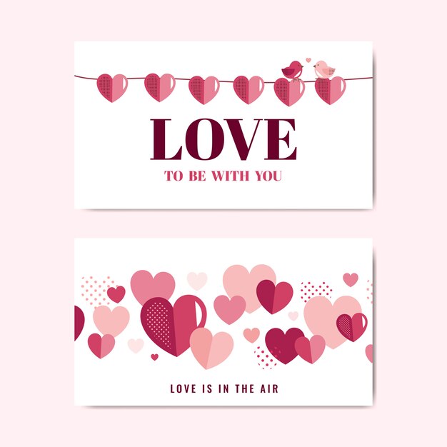 Vettore della decorazione della bandiera di San Valentino