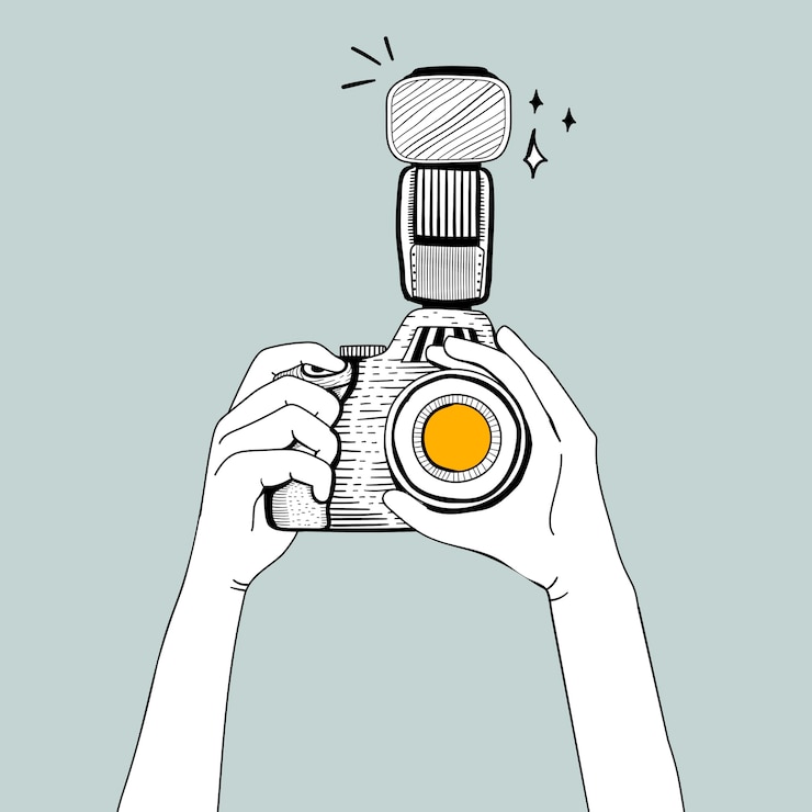 Vettore gratuito vettore della fotocamera dslr