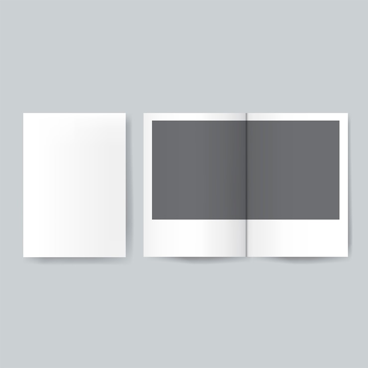 Vettore gratuito vettore di mockup del modello di progettazione dell'opuscolo
