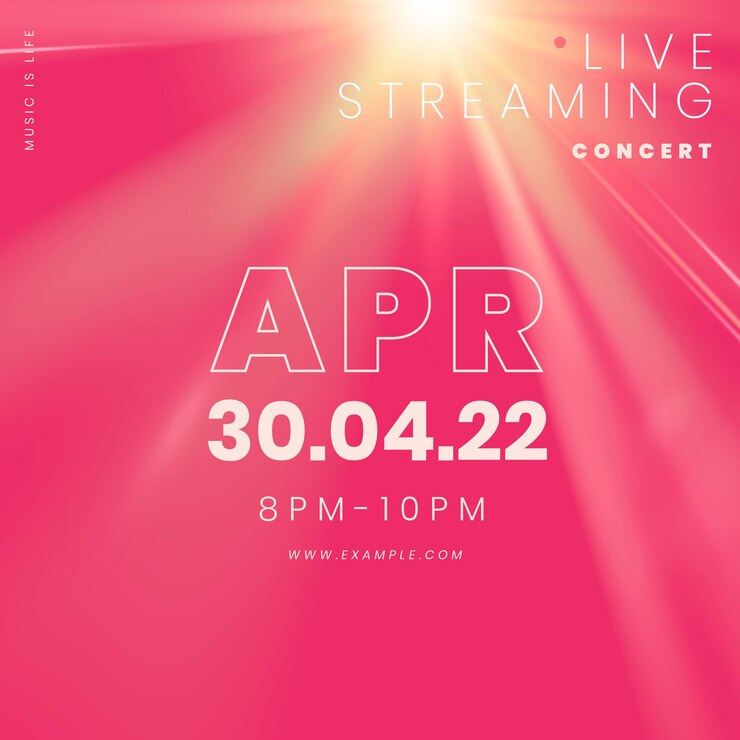 Vettore gratuito vettore di modello di social media modificabile per il concerto in live streaming nel nuovo post normale