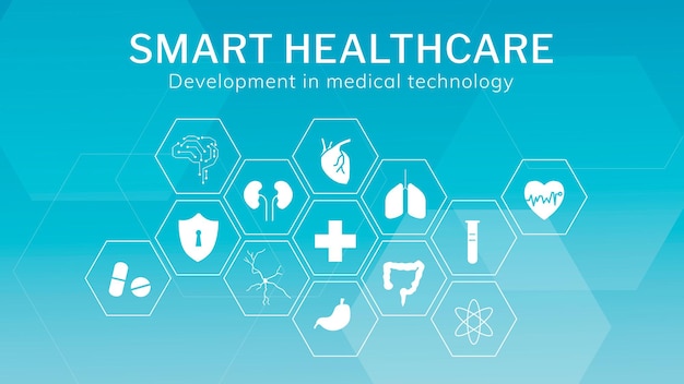 Vettore di modello di tecnologia sanitaria intelligente