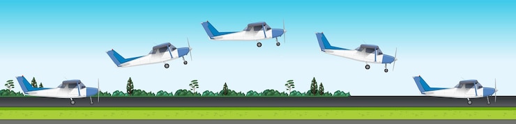 Vettore gratuito vettore di movimento aereo leggero