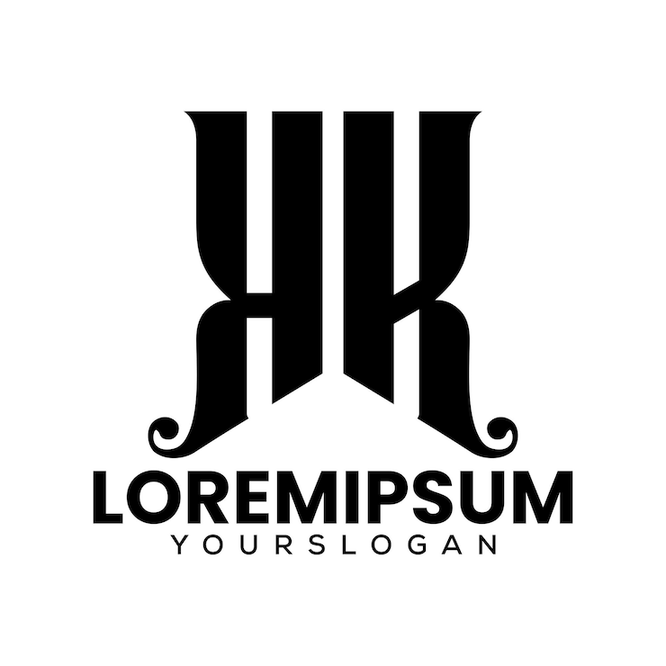 Vettore gratuito vettore di progettazione del logo della lettera k k