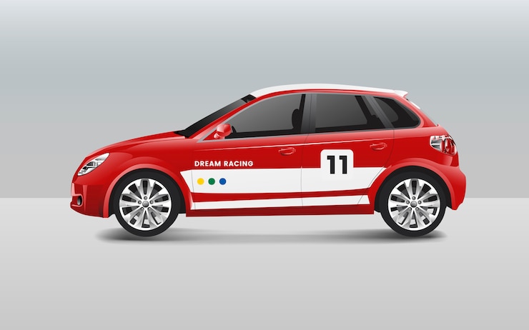 Vettore gratuito vettore di progettazione della macchina da corsa della berlina