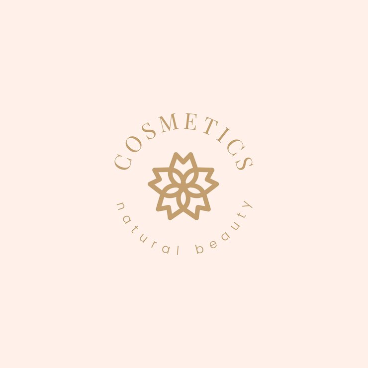 Vettore gratuito vettore di progettazione di logo cosmetici naturali