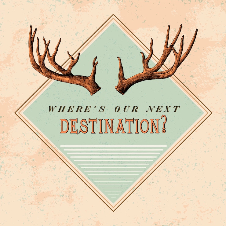 Vettore gratuito vettore di progettazione di logo di viaggio di destinazione