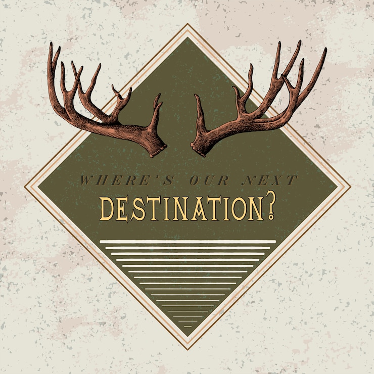 Vettore gratuito vettore di progettazione di logo di viaggio di destinazione