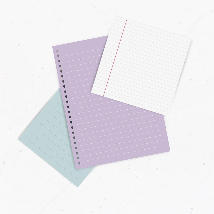 Vettore gratuito vettore di raccolta di carta da lettere colorata in bianco