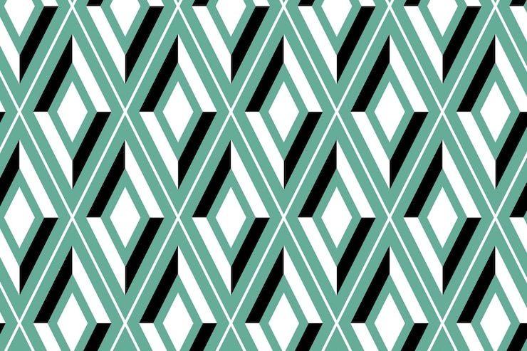 Vettore gratuito vettore di sfondo a motivi geometrici senza soluzione di continuità verde brillante