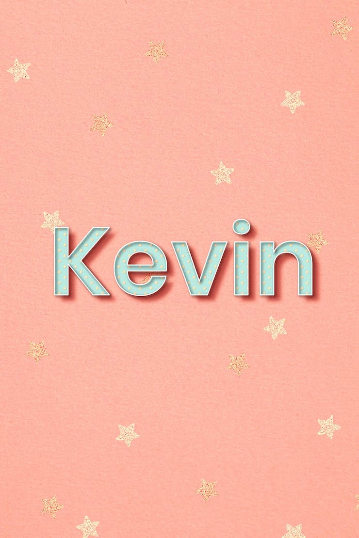 Vettore gratuito vettore di tipografia del nome maschile di kevin