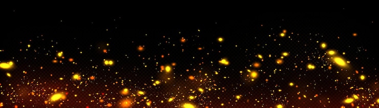 Vettore gratuito vettore effetto bagliore magico della luce dorata della lucciola