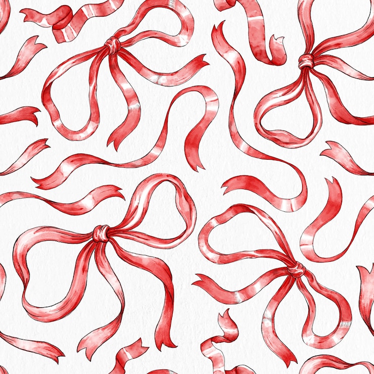 Vettore gratuito vettore festivo del modello del nastro di natale su fondo bianco