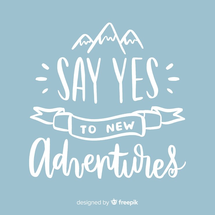 Vettore gratuito viaggiare sfondo decorativo stile lettering